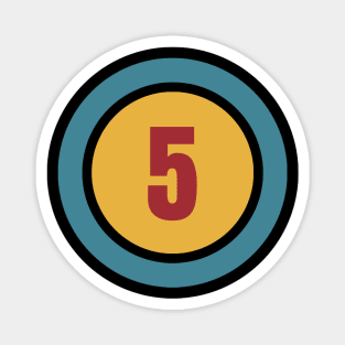 The Number 5 - five - fifth Magnet