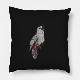 Grey Catbird Pillow