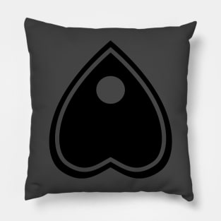 Allover Planchette Pattern - Black on Gray Pillow