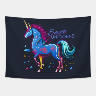 Save the unicorns Tapestry