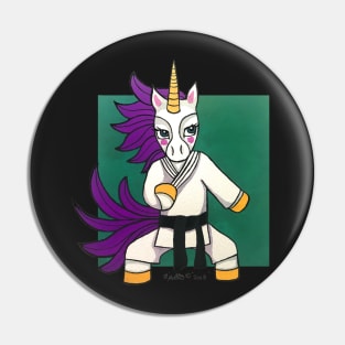 Green Karat-icorn (Karate Unicorn): Animals of Inspiration Pin