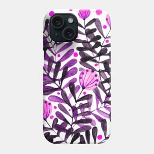 Flowers and foliage - purple and pink Phone Case