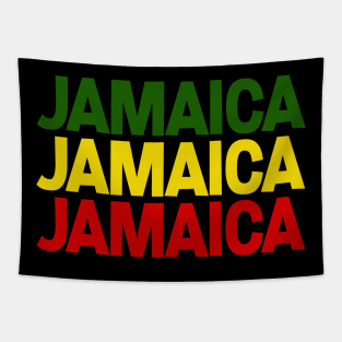 Jamaica Jamaica Jamaica Rasta Colors Tapestry