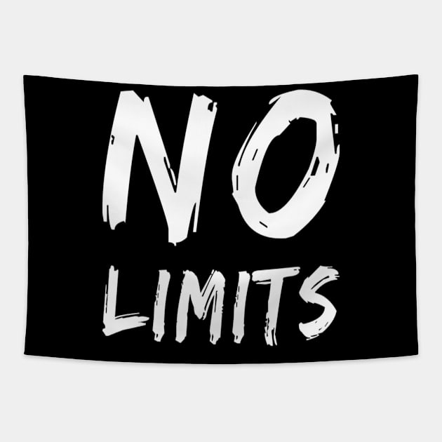 No Limits | Limitless Motivational Design Tapestry by DesignsbyZazz