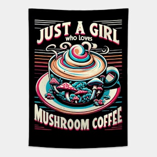 Mushroom Coffee Tapestry