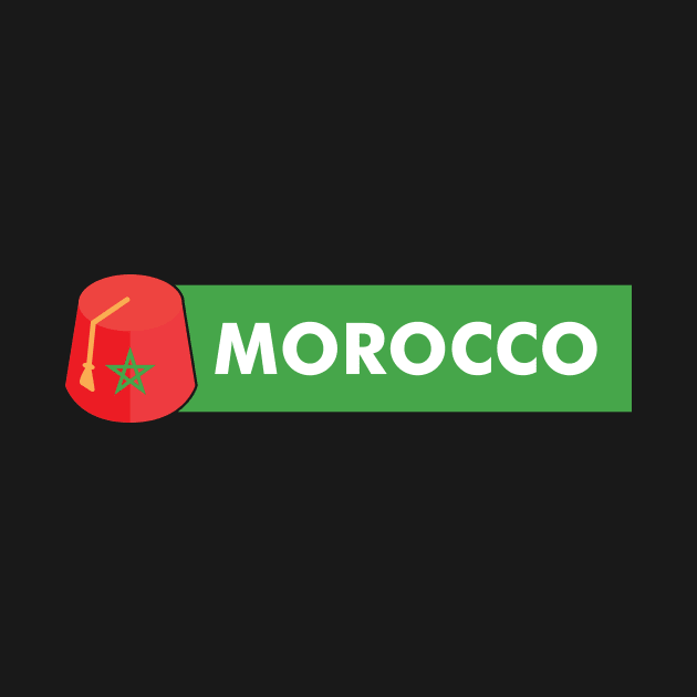 Morocco, moroccan tarbouch with moroccan flag by Jkinkwell