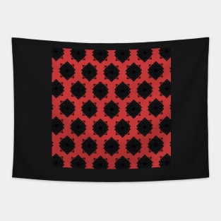 Pretty bright red and black minimalist pattern Tapestry