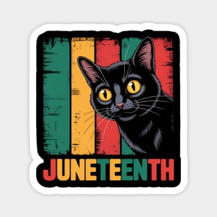 Juneteenth Cat Lovers Celebrating Black Freedom Day 1865 Magnet