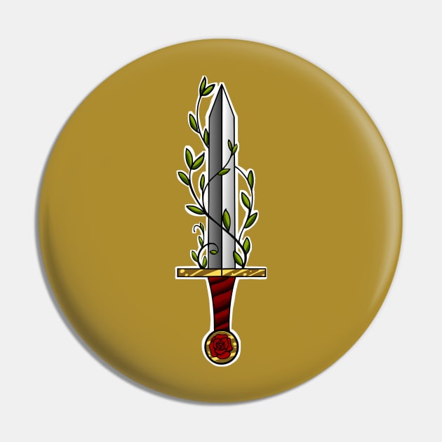 Rose leaf sword Pin by DraxGuevara520