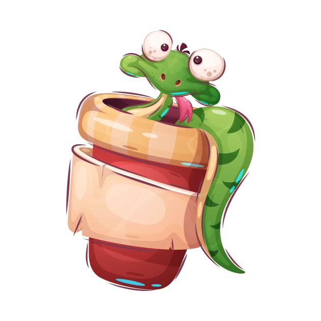 Funny Lizard Reptile concept art cartoon by GiftsRepublic