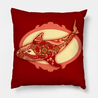 Whale Graphic Ilustration Design Pillow