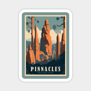 Pinnacles National Park Travel Poster Magnet