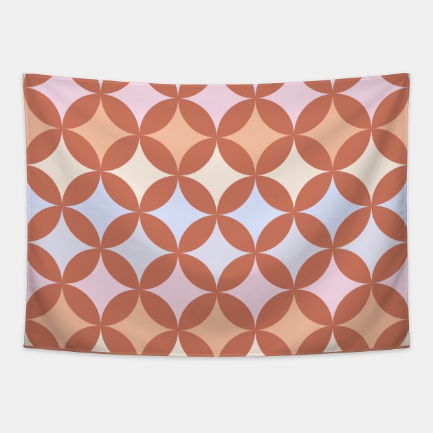 Geometric Pattern: Circle Nested: Terracotta Tapestry by Red Wolf