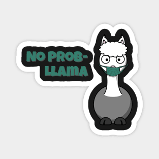 No Prob- Llama Mask Magnet