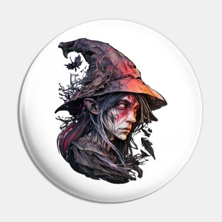 The Witch of Black Leaves Pin