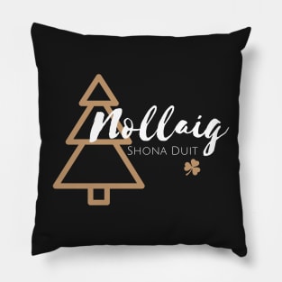 Irish Christmas Greeting Pillow