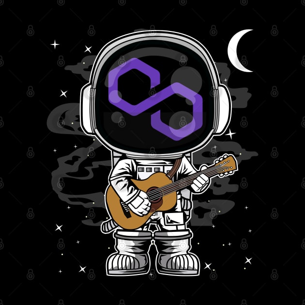 Astronaut Guitar Polygon Matic Coin To The Moon Crypto Token Cryptocurrency Blockchain Wallet Birthday Gift For Men Women Kids by Thingking About