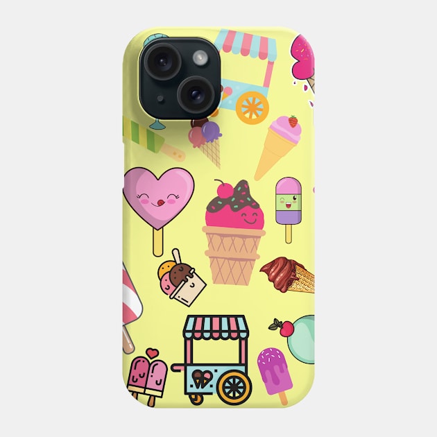 Lots and Lots of Ice Cream Phone Case by CheeseOnBread