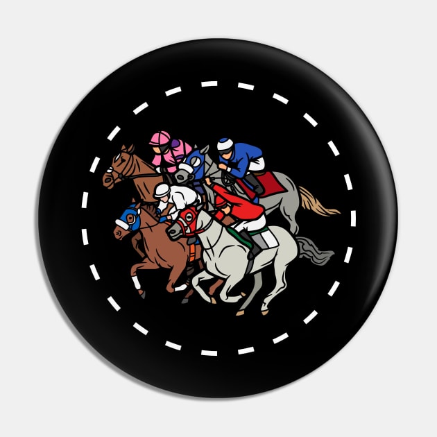 Horse Race Final Sprint Pin by PrintPactFul