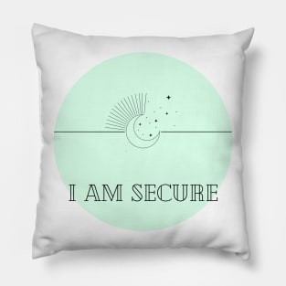 Affirmation Collection - I Am Secure (Green) Pillow