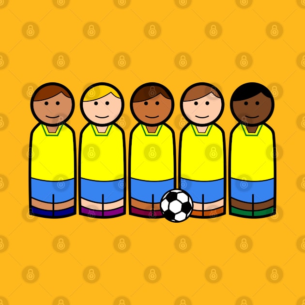 Soccer Peg Dolls by pegdolltees