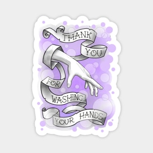 wash your hands, lilac bubbles Magnet