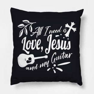 Jesus and Music Pillow