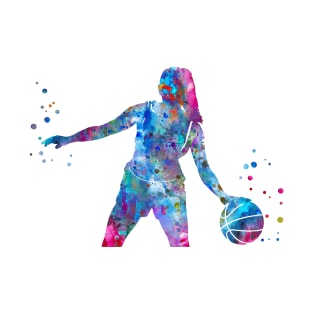 Girl Basketball Player With Ball T-Shirt