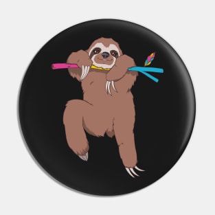 Pansexual Pride Sloth Pin