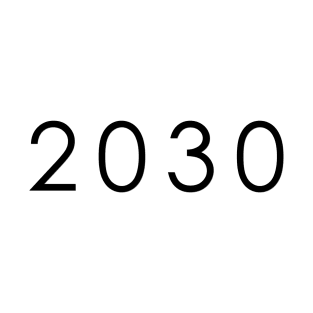 Simple Black / Dark 2030 year T-Shirt