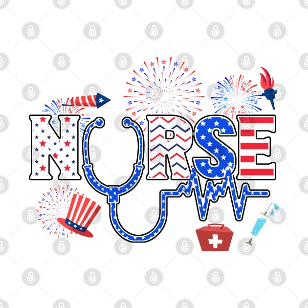 4th Of July Nursing For Women Stethoscope Nurse Graduation by nikolay