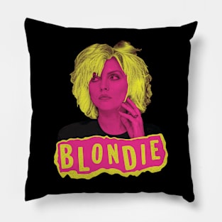 Blondie yellow vintage Pink Pillow