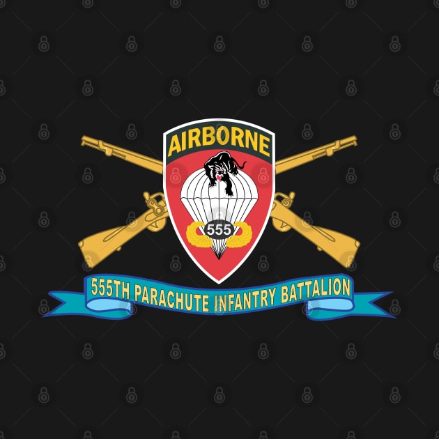 555th Parachute Infantry Battalion - SSI w Br - Ribbon X 300 by twix123844