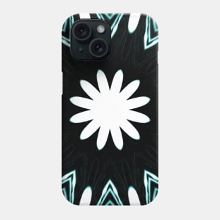 Teal Floral Modern Art Daisy Phone Case