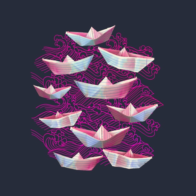 Pink Waves and Paper Boats by Lyara Costa