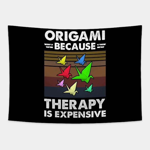 Origami Because Therapy Is Expensive Tapestry by White Martian