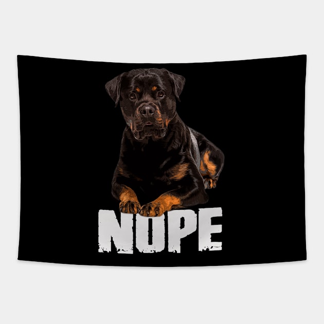 Urban Rottweiler Dog NOPE Tee Triumph for Dog Majesty Admirers Tapestry by Northground