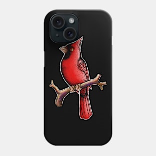 Red Cardinal bird Phone Case