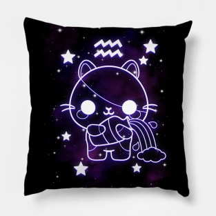 aquarius kawaii zodiac sign Pillow