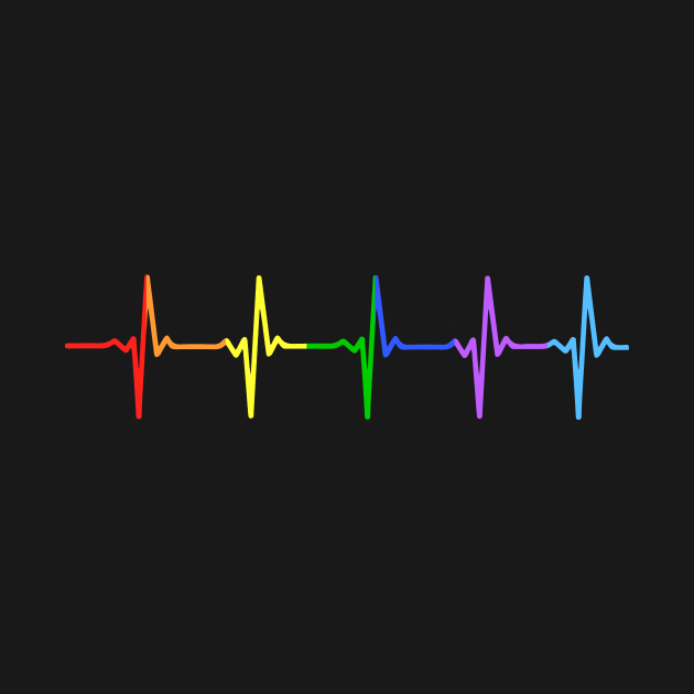 Gay Pride LGBT Heartbeat Pulse by thingsandthings