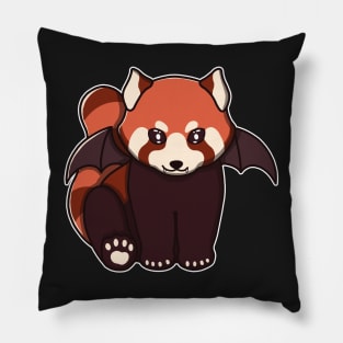 Cute Vampire Red Panda Pillow