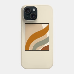 Warm Toned Boho Rainbow And Boho line Art Design Phone Case