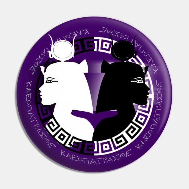 Cleopatra Purple Twinned Mask Pin by CRWPROD