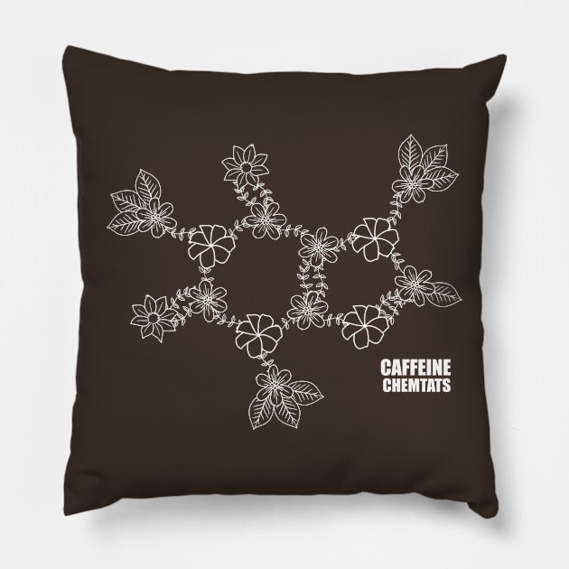 Caffeine (W) Pillow by chemtats