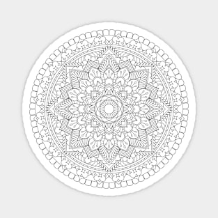 B&W Mandala Magnet