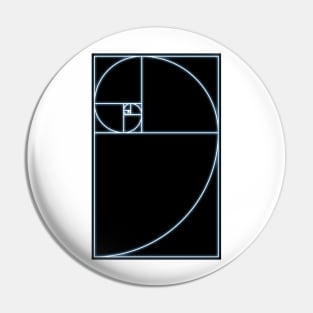 Fibonacci spiral, artwork (A900/0071) Pin