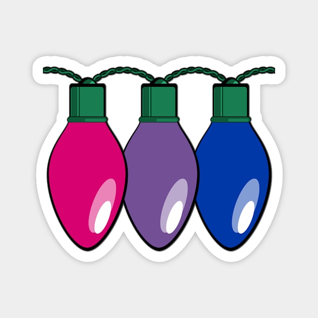 Bisexual Pride Christmas Lights Magnet by wheedesign