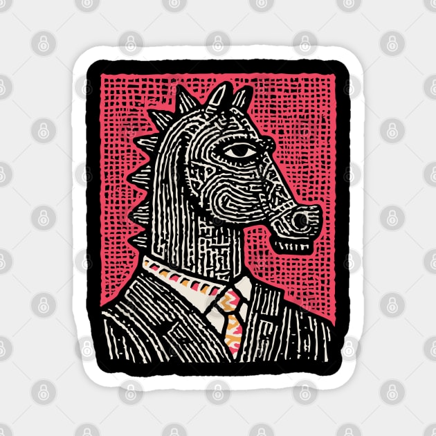The Strategist | Pop Art Chess Piece Magnet by TuncGK