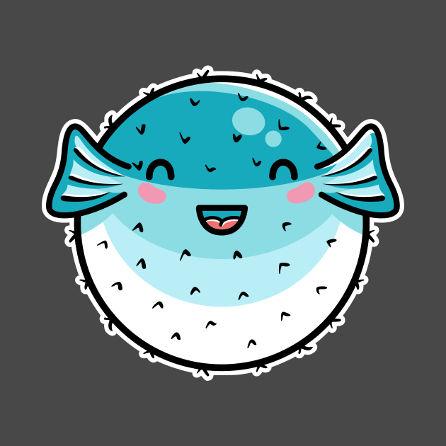 Kawaii Cute Puffer Fish by freeves