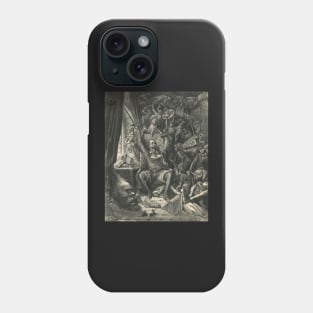 Don Quixote in his study by Gustave Dore Phone Case